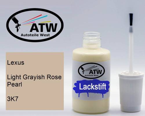 Lexus, Light Grayish Rose Pearl, 3K7: 20ml Lackstift, von ATW Autoteile West.